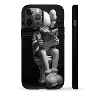 Kaws on the toilet, Hypebeast Single Phone case,Printable KAWS Graffiti Phone case