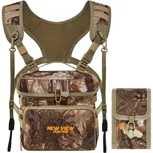 New View Binocular Harness Chest Pack with Detachable Rangefinder Pouch,Adjustable Bino Harness, Rain Cover included