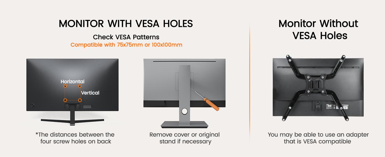 HUANUO Fully Adjustable Single Monitor Arm, Mount for 13–34 Inch Screens, Tool-Free VESA Installation, Cable Management, Supports Up to 19.8 lbs, Max VESA 100x100mm