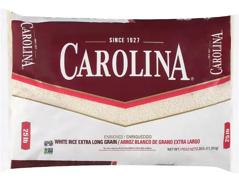 Carolina Extra Long Grain Enriched Rice, Gluten-Free, GMO-Free, 25 Lbs