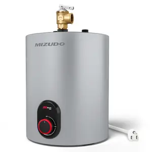Electric Mini Tank Water Heater - MIZUDO 1.5 Gallon Compact Storage Small Hot Water Heater Electric - 120V Point of Use On Demand Under Sink for Home Kitchen Bathroom, CSA Listed Instant Shower Set