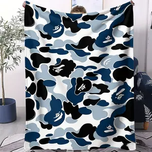 Camouflage printed pattern blanket, suitable for all seasons, suitable for beds, sofas, cars, room decorations, and gifts, suitable for children and adults