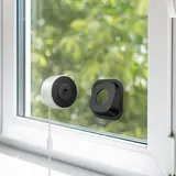 Luna Window Cam - 2K Wi-Fi Indoor Security Camera, No-Drill Glass Mount, Sharp Outdoor Monitor View, Color Night Vision Surveillance, AI Motion Detection, Included Angle Mount, Magnetic Setup, Local SD Recording, Remote Access, Bluetooth for Home Use