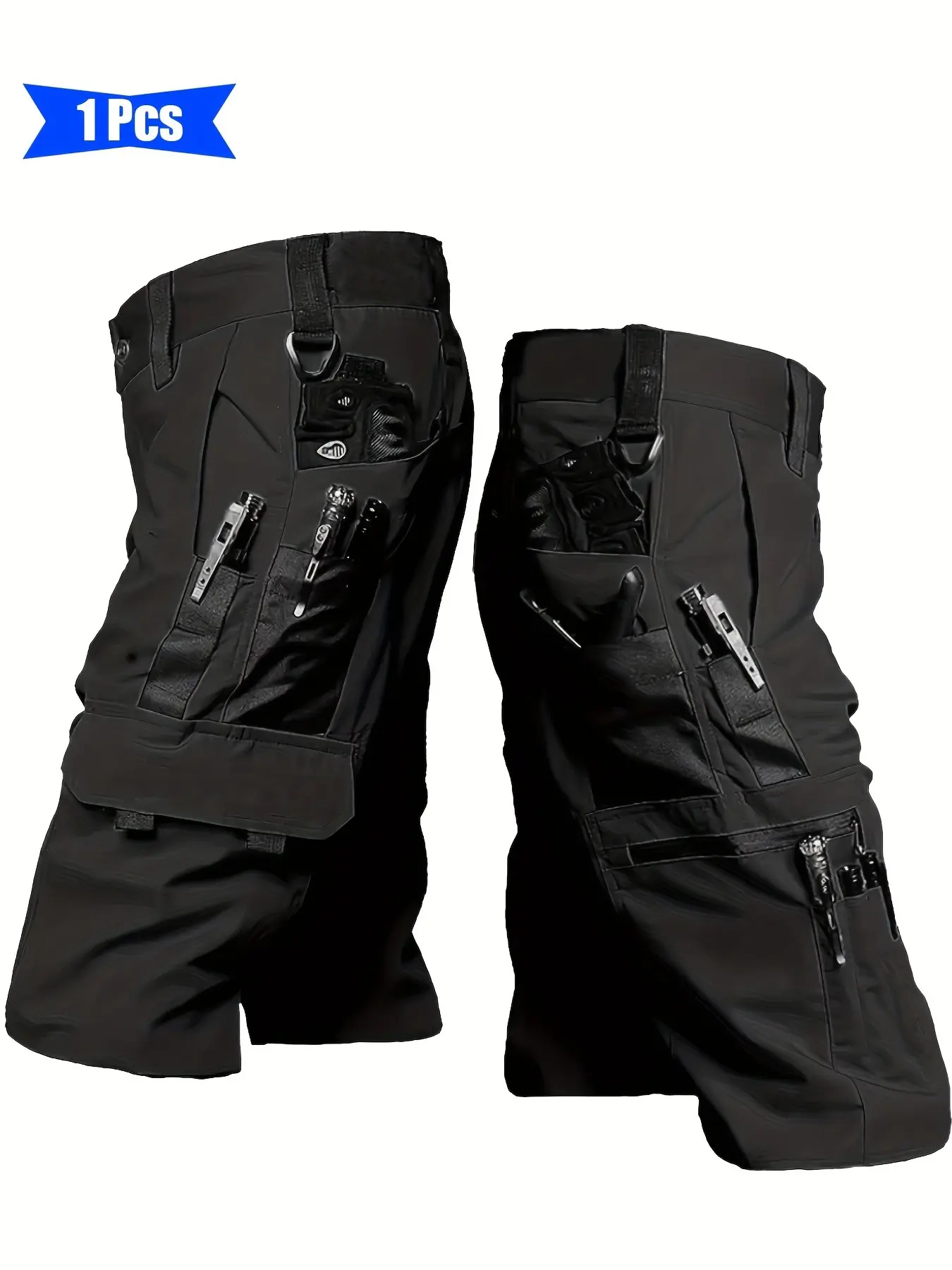 Men's tactical work shorts, lightweight summer outdoor shorts, casual sporty shorts, Solid Sports Shorts, Side Pocket Shorts, Active Shorts, suitable for summer outdoor activities such as hiking, mountaineering, camping, and fishing.