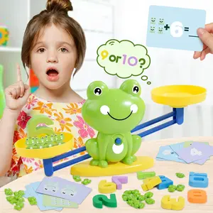 Interactive Frog Balance Math Toy, Plastic Weight Stacking Game, Educational Learning Toy for Kids, Ideal Christmas Gift