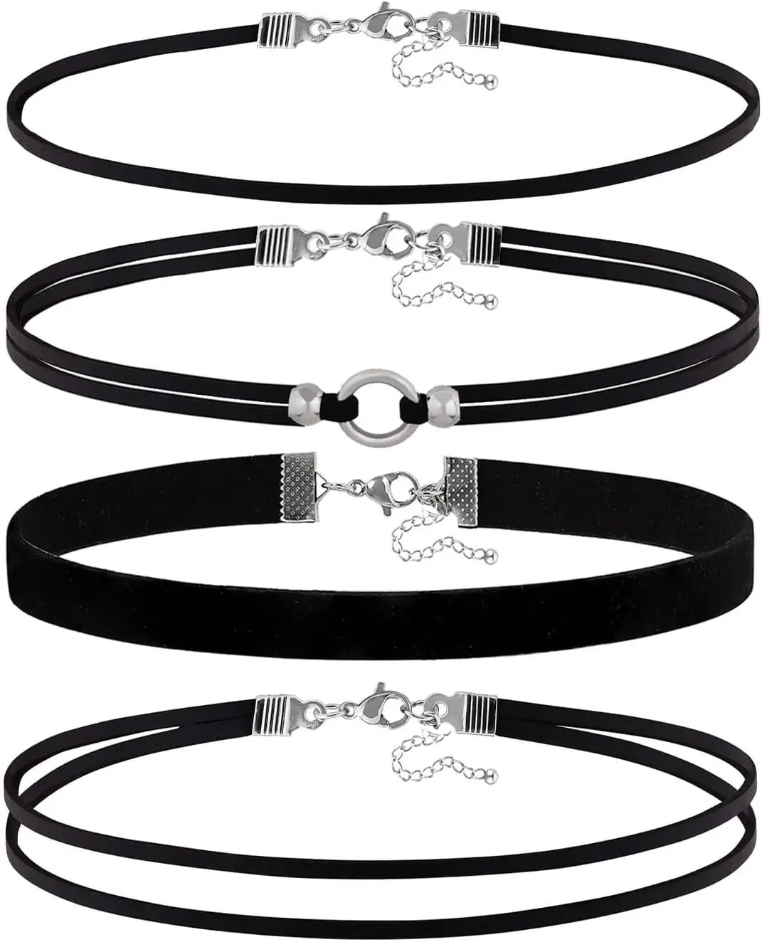 Choker Necklace for women Black Lace Choker Layered Classic Black Choker Gothic Chokers for Halloween    for Women