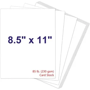 White Cardstock 8.5 x 11 Paper 230gsm Heavy Cardstock for Printer, 30 Sheets for Invitations, Scrapbooking, Crafts, and DIY Cards