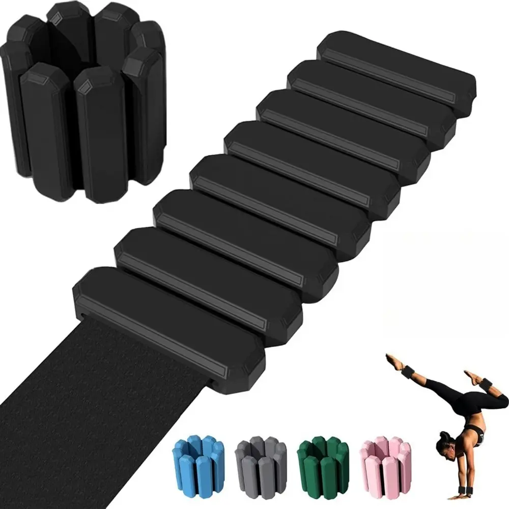 Wrist Weights, 2Pack Adjustable Wearable Wrist Ankle Weights for Women/Men, Silicone Wrist Bangles for Walking, Yoga, Pilates, and Gym, Arm & Leg Workout, 2lb