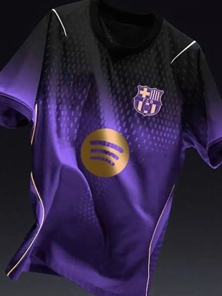 Unisex Purple Soccer Jersey Personalized Barcelona Away Stadium Shirt 2026-27 Away Shirt Football Shirt Breathable Fan Style