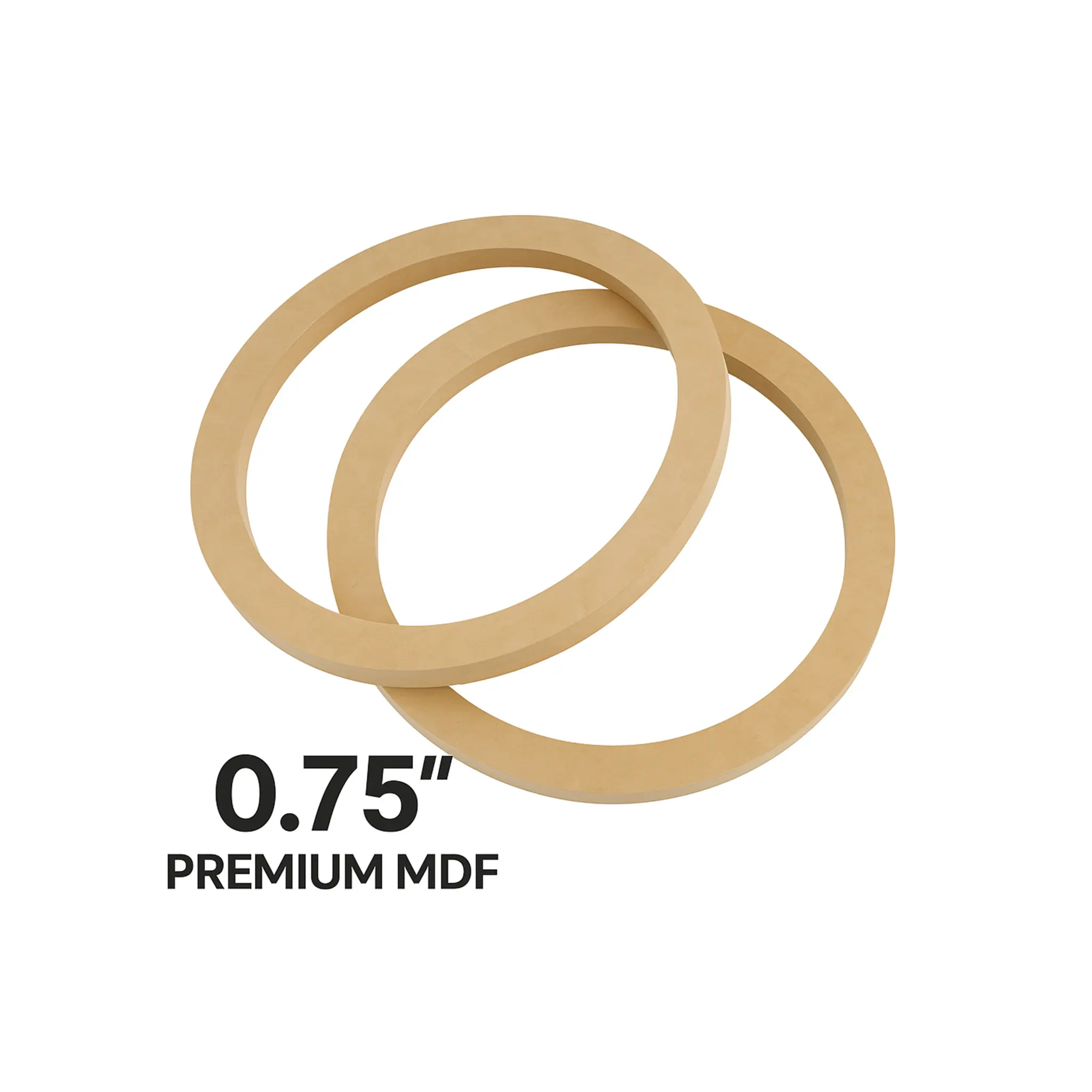 12 in Premium MDF" Subwoofer Spacer Ring – Premium MDF 3/4 Inch Thick Material