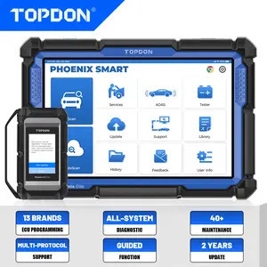 TOPDON Phoenix Smart Diagnostic Scanner-2 Years Update Bidirectional Scan for 200+ Brands, ECU Programming, Topology Mapping & ADAS Compatibility Car Automotive Vehicle