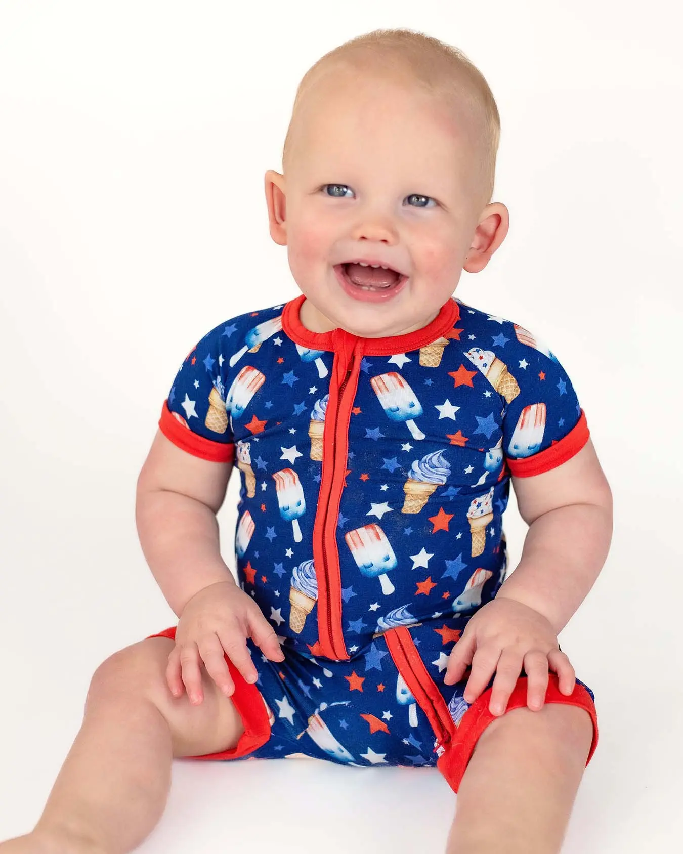 Franklin Shorts Zippered Romper, Bodysuit Outfit, Easy Access, Lev Baby