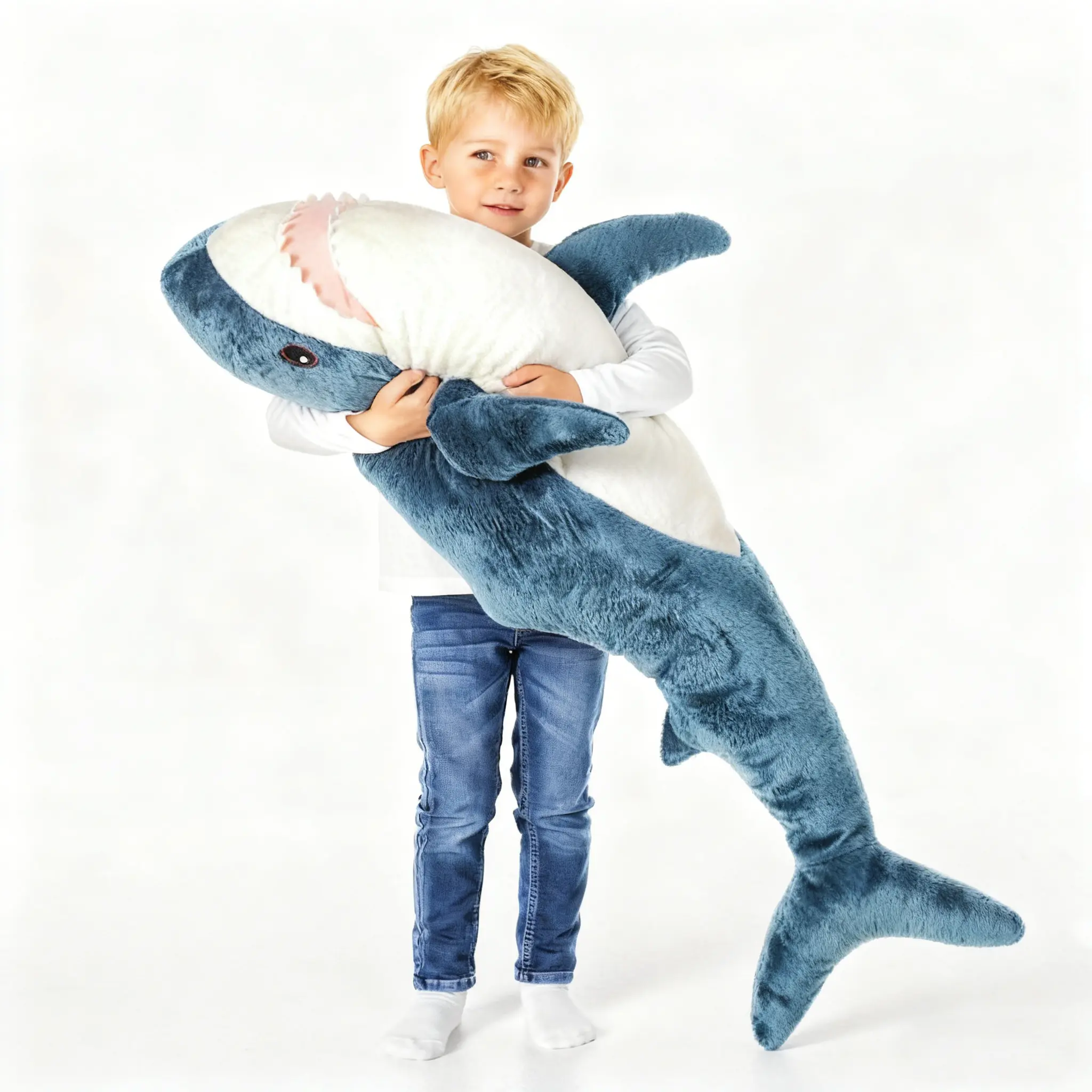 Giant Shark Plush Toy, Soft Huggable Stuffed Animal, Perfect Gift for Kids & Girls, Ultra-Cuddle Design, Durable Material, Great Companion for Playtime, Stuffed Animal Gifts