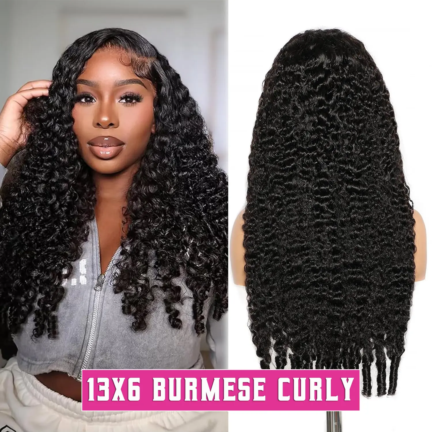 13x6 Lace Burmese Curly
