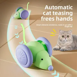 Pet toy - Self-amusement device to relieve boredom for cats.Electric mouse, intelligent running vehicle.Cat and mouse toy "Mimi"
