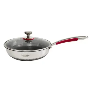 smartcook 30cm stainless steel frying pan/cookware/honeycomb pattern, non-stick, less smoke Induction Oil