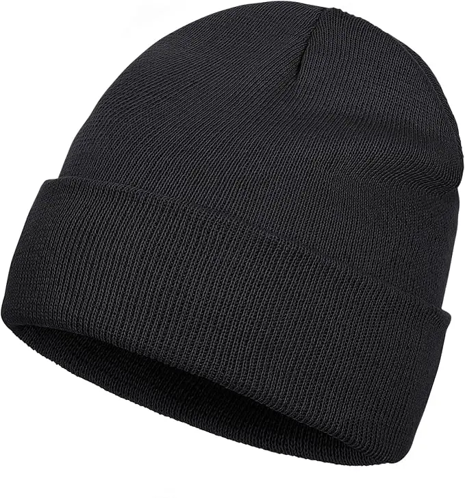 Unisex Slouchy Beanie 2 Pack, Plain Double-Layer Casual Hat for Winter, Lightweight & Breathable for Everyday Cold Weather Wear, Fashion Beanie, Christmas, Daily, Hand Wash Only, Do Not Dry Clean, Cozy Beanie