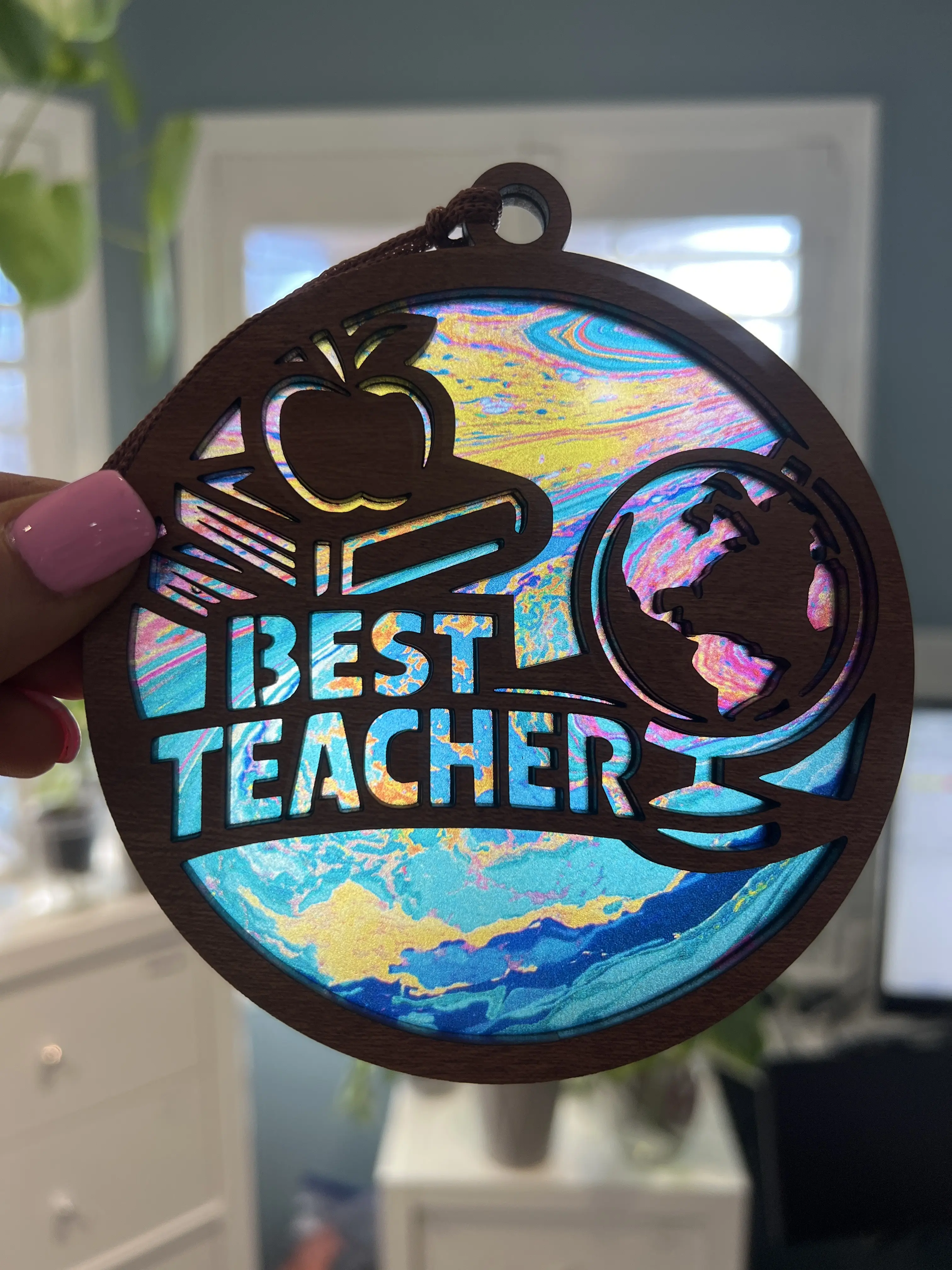 Teacher Suncatcher for Sunny Window