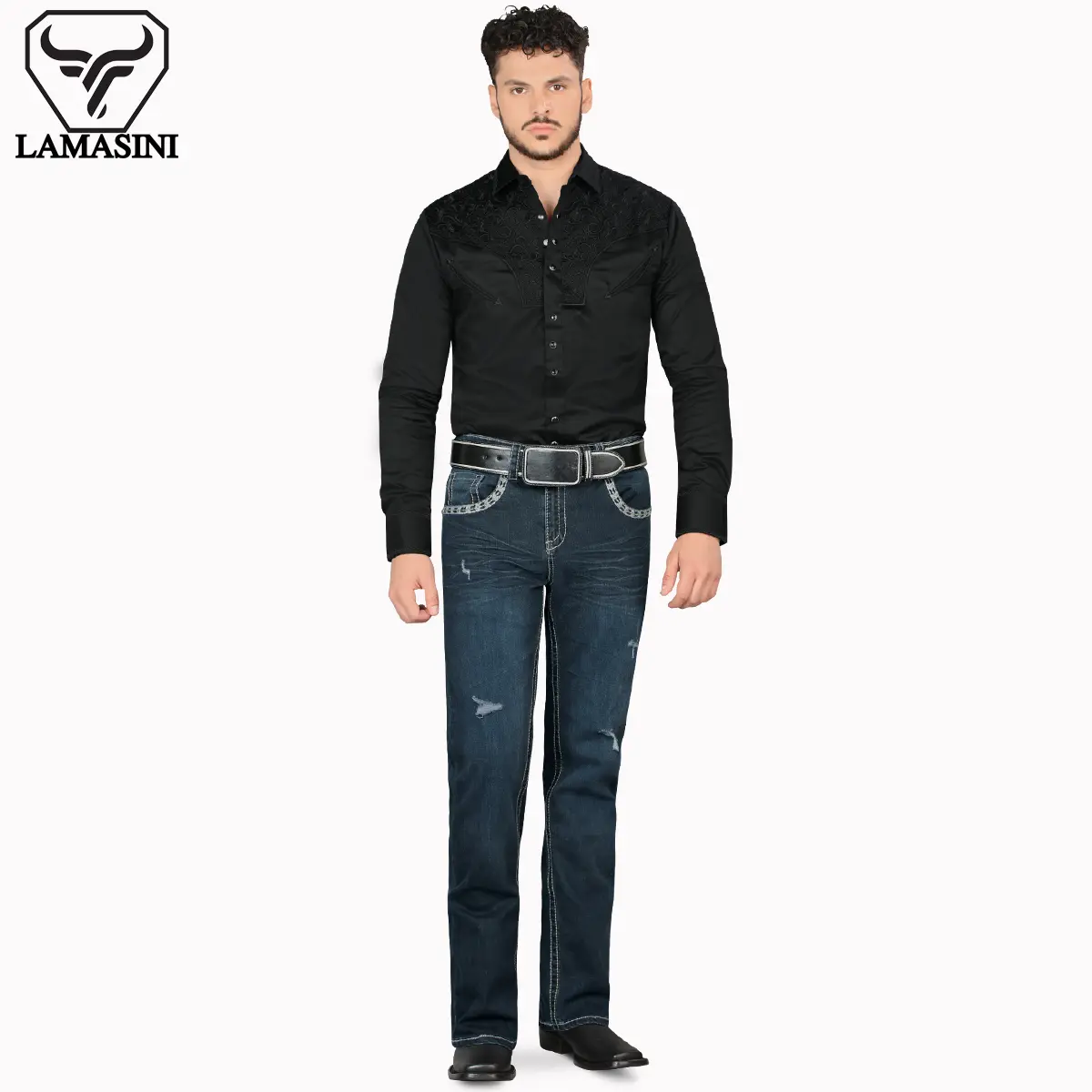LAMASINI JEANS 1872, MODERN BOOT CUT.