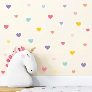 Colorful Star Love Wall Decals Wall Sticker for bedroom, Playroom, Daycare, Nursery, Playroom, Classroom, School, Refrigerator Stickers Window stickers, DIY Home Decoration(Waterproof)