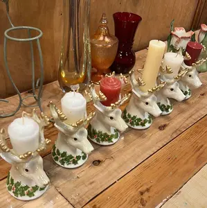 Fitz & Floyd Reindeer Candle Holder