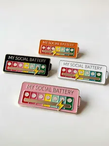 Cartoon Expression Design Enamel Pin, Cute Brooch Clip Suitable for Backpacks, Jeans, Scarves, Hats Decoration Fixed Buckle, Casual Zinc Alloy Jewelry for Men & Women