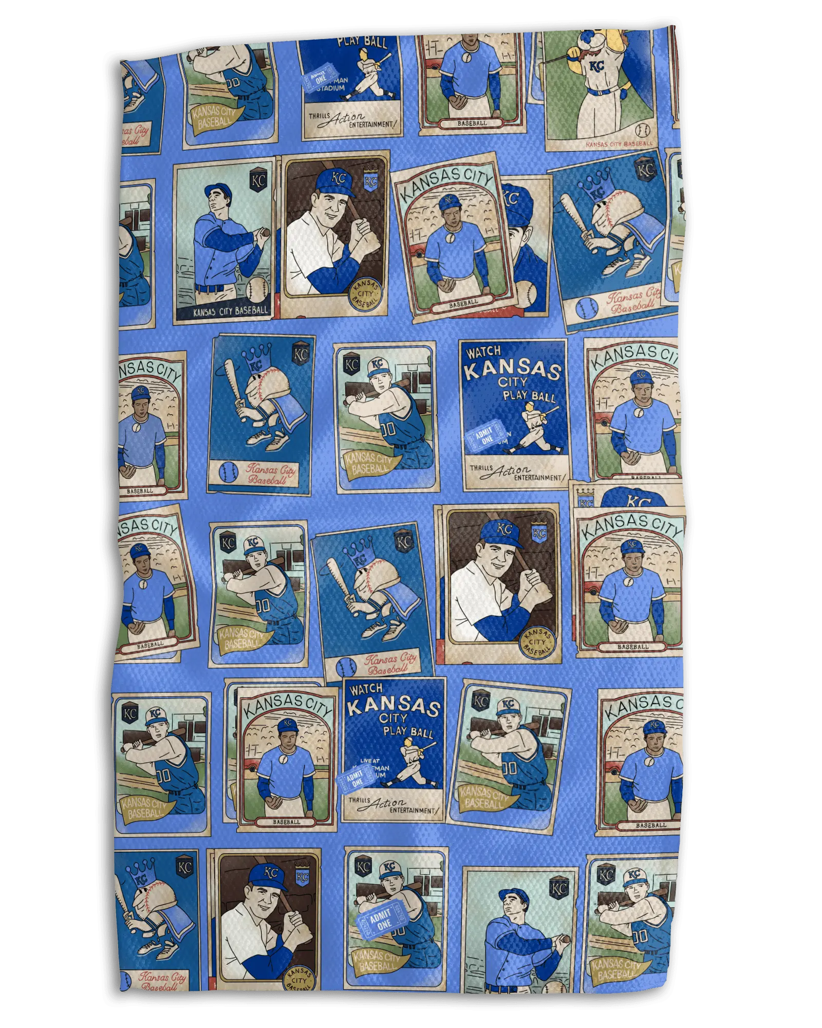 KC Vintage Baseball Cards Kitchen Towel