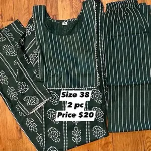 Cotton 2 pc kurti  Womenswear Casual Dress Comfort Outfit