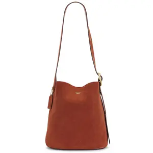 Coach Suede Bleecker Bucket Bag in Clay