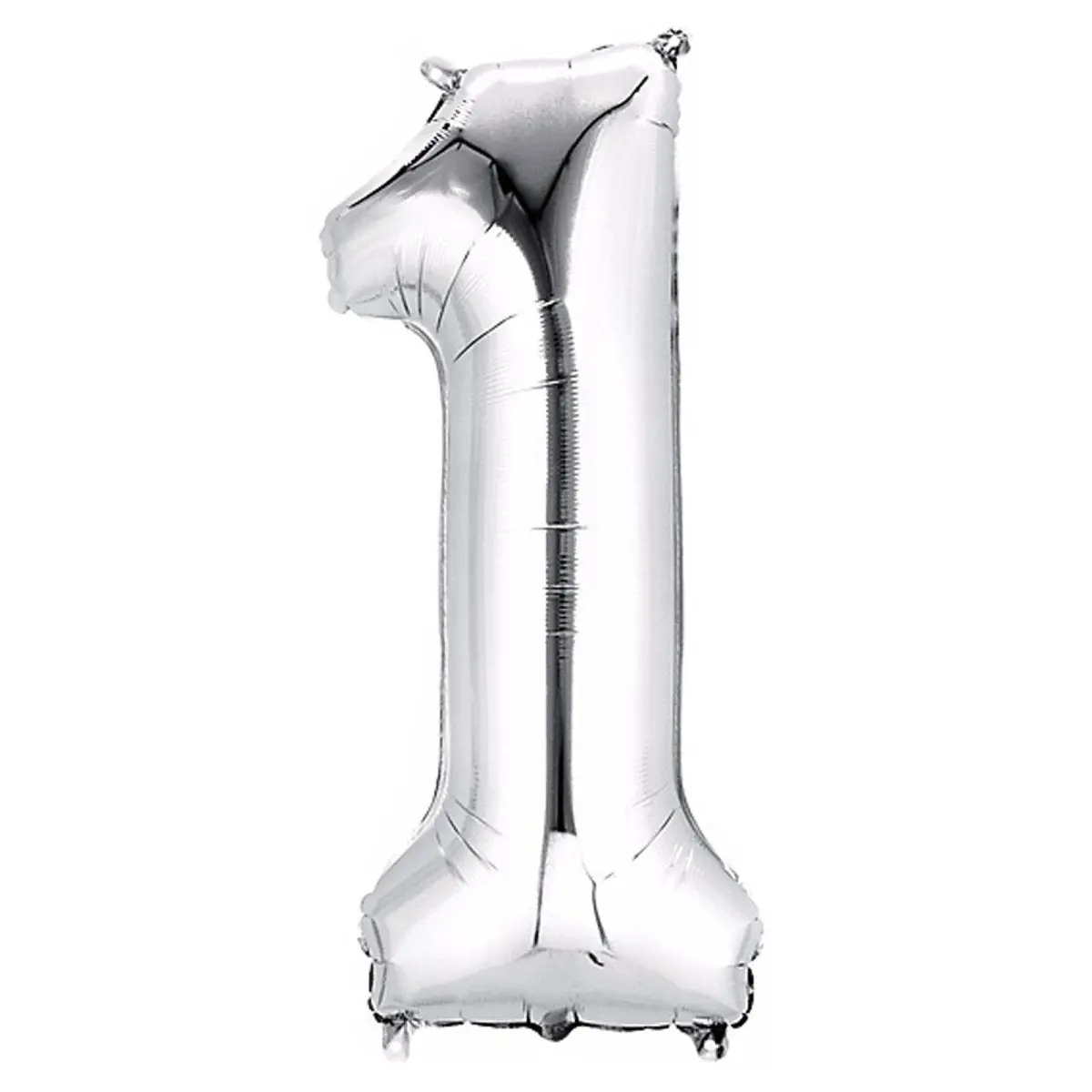 Number 1 Silver Foil Balloon 14" in each. 35008-14