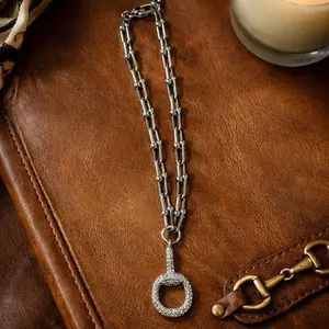 Sparkle Saddle Horsebit Necklace