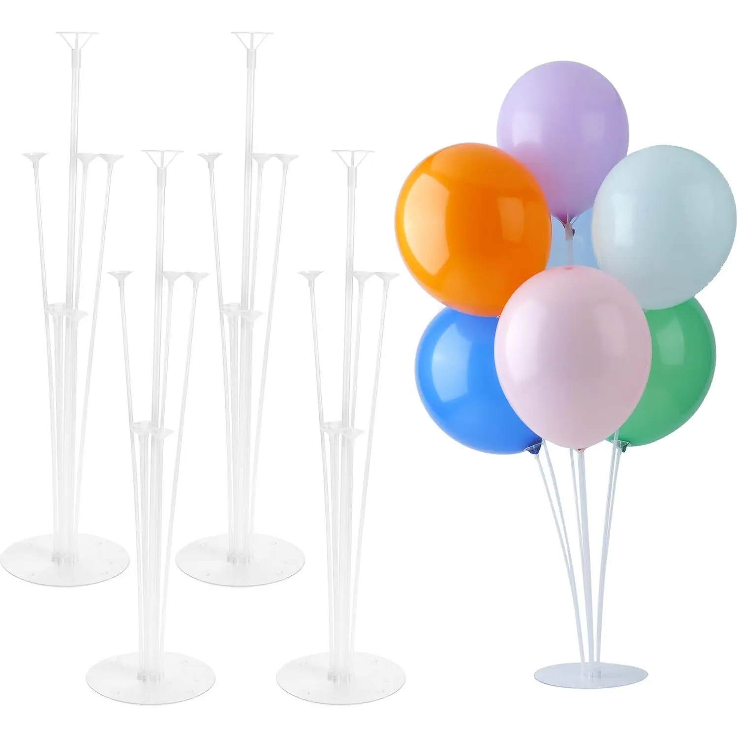 Balloon Stand Kit, 4 Sets, Balloon Sticks, Balloon Holders for Table, Balloon Stands for Table, Balloon Centerpiece Stand, Balloon Holder, Centerpiece Table Decorations