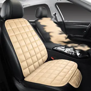 2pcs/1 front seat New Car Seat Cushion with Diagonal Grid Design, Plush Material, Comfortable and Warm, Easy Installation, Suitable for All Seasons and A Variety of Car Models, Car Interior Cushions, Automotive interior cushion