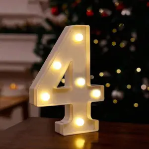 1PC 0-9 Number Theme Party Decoration LED Lights Night Light Party Wedding Cocktail Decoration Party Lighting Decoration Party Decoration Supplies