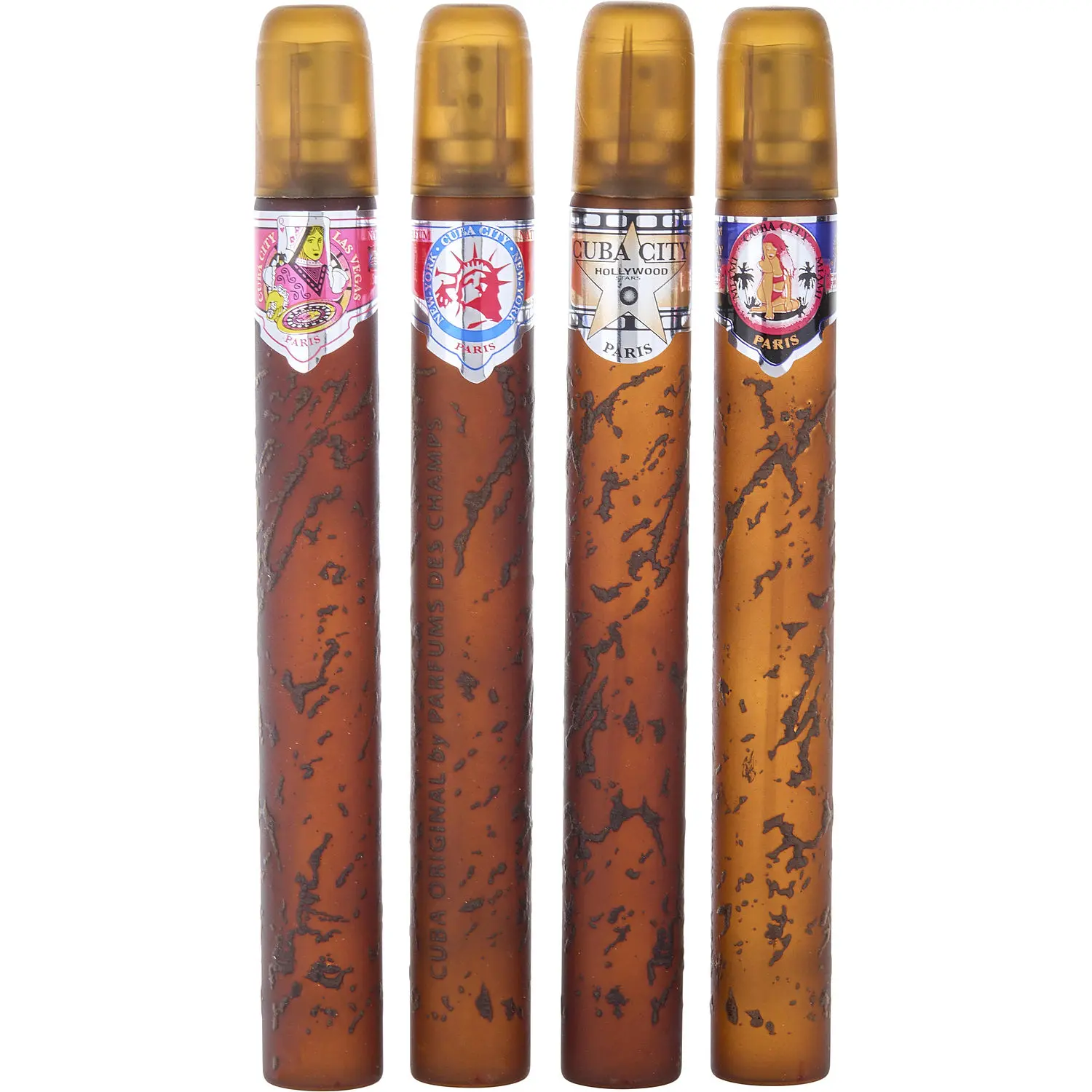 Cuba Variety Set-4 Piece Variety With City Hollywood & Las Vegas & New York & Miami And All Are Eau De Parfum Spray 1.17 Oz For Women