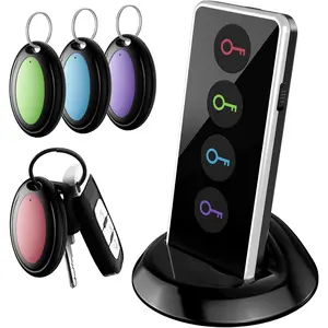 Lost Remote Finder, Remote Control Finder Locator with LED Light |         131ft RC Range Key Finder Locator Making Noise, Find My Keys Device with 4 Remote Retriever Tags |         Key Tracker, Keychain Key Finder