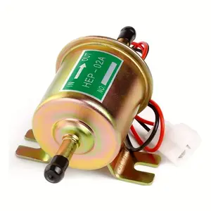 [Universal | Heavy Duty] Heavy Duty 12V Low Pressure Universal Gas Diesel Inline Electric Fuel Pump HEP-02A | 2.5-4 PSI Metal Solid | Gasoline Diesel Engine Motorcycle Carburetor