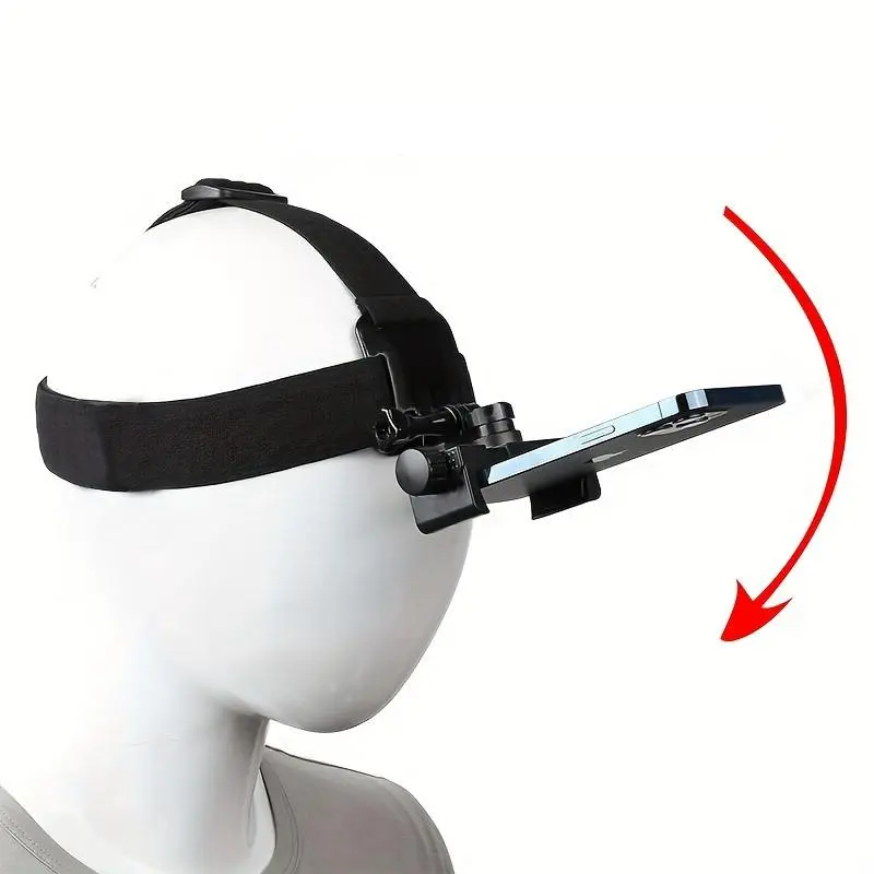 Adjustable Head Strap Mount, Protable Adjustable Head Mount Phone Holder, Cell Phone Live Streaming Vlog Holder, Cell Phone Clip, Smartphone Holder, Cell Phone Mounts, Cell Phone Holders