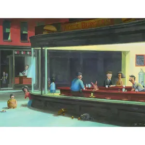 A Classic With Cheese High Quality Canvas Print Nighthawks Fanart