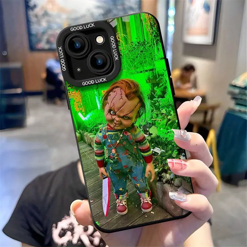 Chucky Doll Themed TPU Protective Smartphone Case - Knife Design, Durable Flexible Casing, Compatible with iPhone 11/12/13/14/15/16 Pro, Horror Lover Halloween Gift Mobile Phone Accessory, Accessories