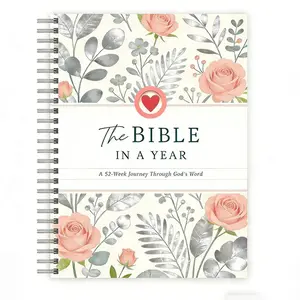One-Year Bible Reading Plan Book, Bible Journal, Daily Devotional Journal, Spiral Bound Planner, 52-Week Spiritual Guide, Faith Gift for Women, Weekly Reading Plans, Record Key Scriptures