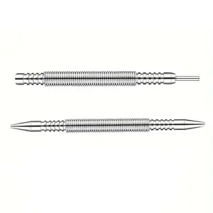 2 Piece Set Dual-Head Nail Setter and Hinge Pin Punch Kit, No Hammer, 1/32 and 1/16 Inch Spring Nails, 5000 Psi Door Latch Removal Tool, Hand Tools