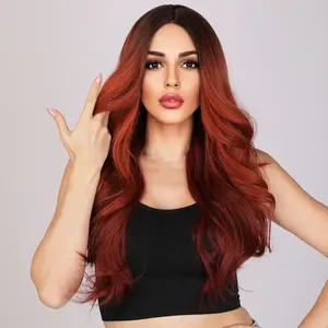 【Ariella】 Loose Wave Wig - Wine Red Gradient - 26 Inch | SM5221 | Popinrow