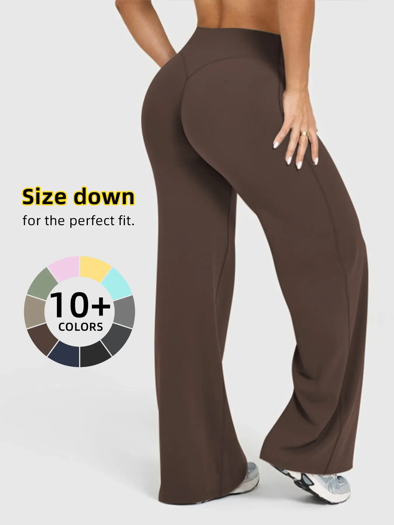 Women's Solid Color Sporty Yoga Pants, Casual Wear Comfortable Bottoms, Perfect for Fitness and Daily Use, Stylish and Versatile, Casual Sports Pants, Knitted Sports Pants