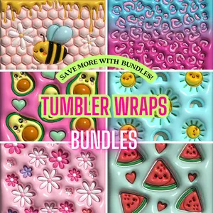 3D TUMBLER WRAP BUNDLES, 20oz,READY TO APPLY