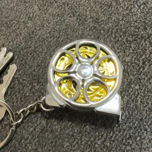 Mini Keychain Tape Measure with 6 Feet Steel Ruler - Gold and Sliver - Compact Portable Measuring tape for DIY, Everyday Carry - Ideal Gift for Professionals