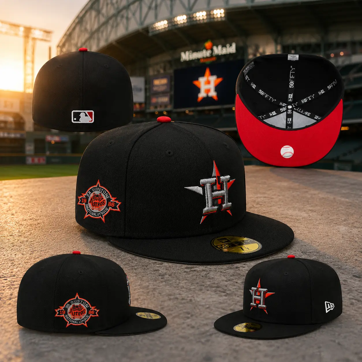 [Hot 2026] New Era Houston Astros Flat Brim Embroidered Baseball Hat