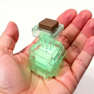 4 inch Pixel Style Decorative Piece, Potion Bottle Color, Changing LED Desk Light, Glowing Potion Bottle Ornament, Unique Gaming Keychain Accessory, Shake to Change Color, Perfect for Desk Room Decoration, Minecraft Light, Atmosphere Light