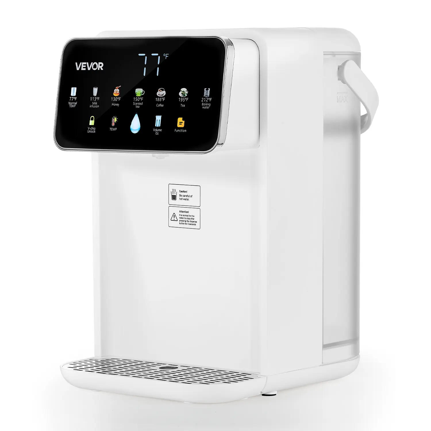 【Summerfinds】VEVOR Instant Hot Water Dispenser,Countertop Boiling Water Dispenser with Adjustable 7 Temperatures & 7 Water Volumes118oz Removable Water TankQuick Heating with Touchscreen & Child Lock for Home