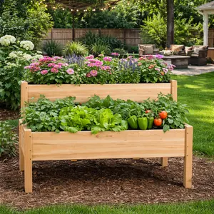 【Mother's Day Gift】Yaheetech Large Raised Garden Bed Elevated Wooden Horticulture Planter Box with Legs Standing Growing Bed for Gardening/Backyard/Patio/Balcony 【Mother's Day Gift】Yaheetech Large Raised Garden Bed Elevated Wooden Horticulture Planter Box with Legs Standing Growing Bed for Gardening/Backyard/Patio/Balcony